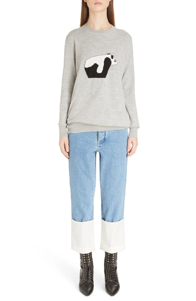 Shop Loewe Fisherman Cuffed Jeans In Blue