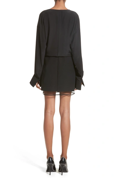 Shop Alexander Wang Tulle Lined Minidress In Black