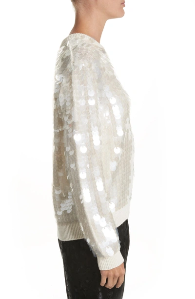 Shop Marc Jacobs Sequin Wool Sweater In Ivory
