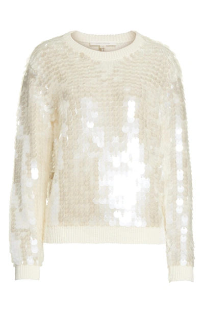Shop Marc Jacobs Sequin Wool Sweater In Ivory