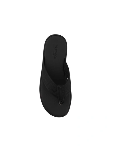 Shop Versace Thong Sandal In Black