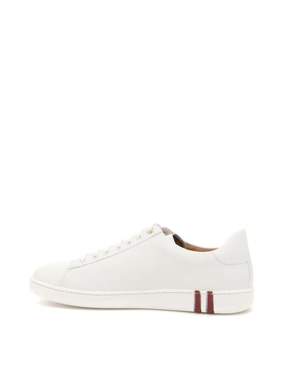 Shop Bally Winston Leather Sneakers In Whitebianco