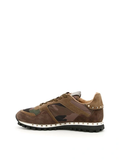 Shop Valentino Camouflage Noir Sneakers In A.green-brush Woodverde