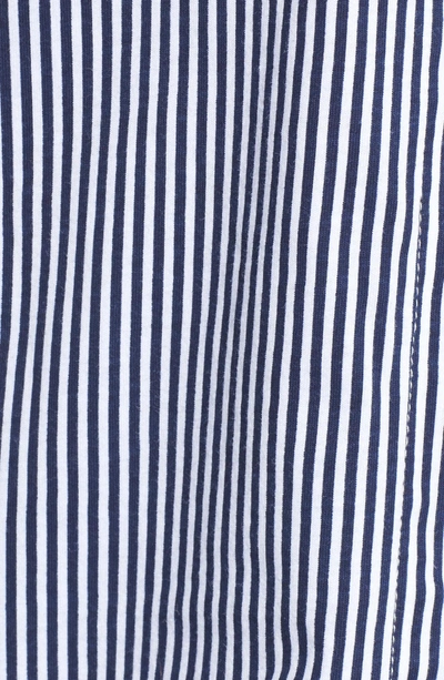 Ralph Lauren Knit Crop Pajamas In Windsor Navy/ White Stripe