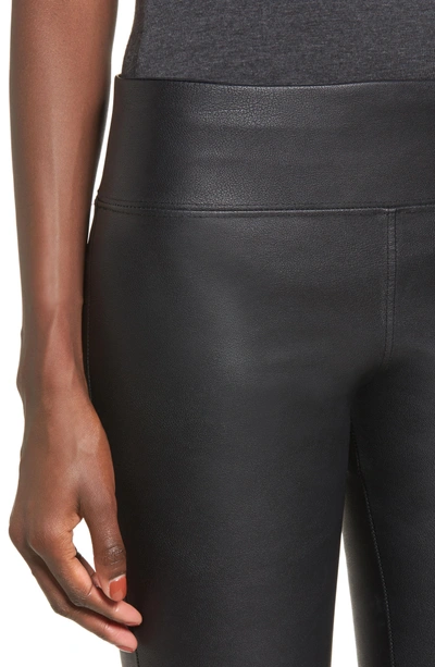 Shop David Lerner Gemma High Waist Faux Leather Leggings In Black