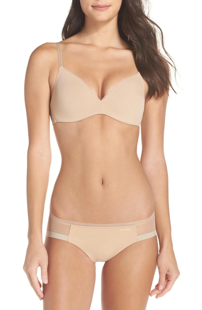 Shop Calvin Klein Wireless Contour Bra In Bare