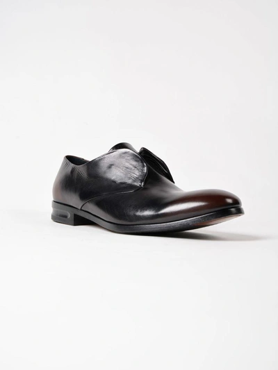 Shop Alexander Mcqueen Leather Lace-up Shoes In Mahogany-black