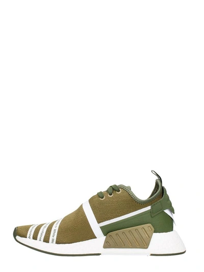 Shop Adidas X White Mountaineering Nmd R2 Fabrical Technic Green Sneakers