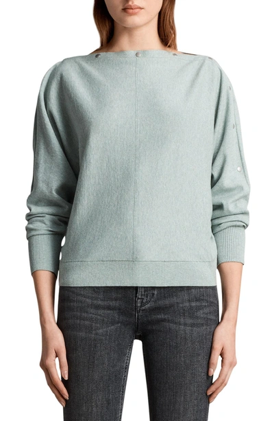 Shop Allsaints Elle Sweater In Mint Green