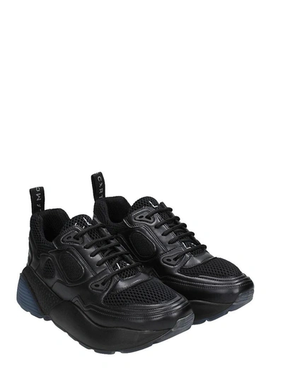 Shop Stella Mccartney Eclypse Black Leather Sneakers