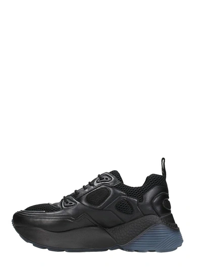 Shop Stella Mccartney Eclypse Black Leather Sneakers