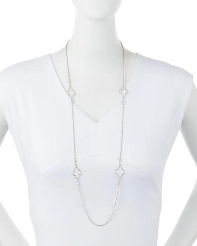 Shop Armenta New World Scroll Station Necklace, 36" In Silver