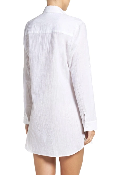 Shop Tommy Bahama Boyfriend Shirt Cover-up In White/ White