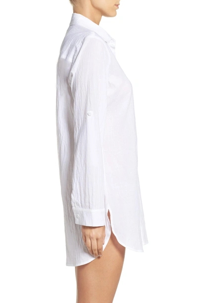 Shop Tommy Bahama Boyfriend Shirt Cover-up In White/ White