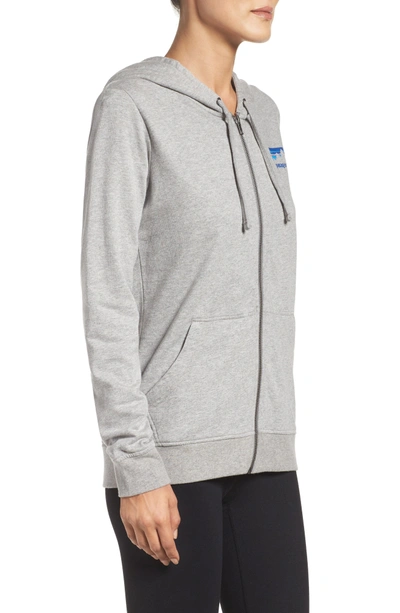 Shop Patagonia Shop Sticker Zip Hoodie In Feather Grey