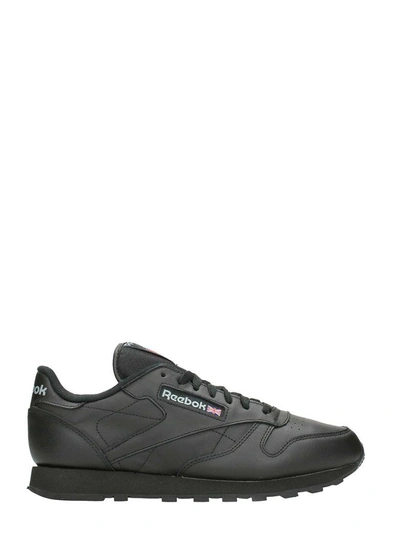 Shop Reebok Classic Black Leather Sneakers