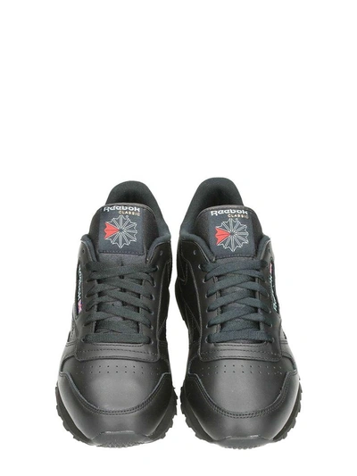 Shop Reebok Classic Black Leather Sneakers
