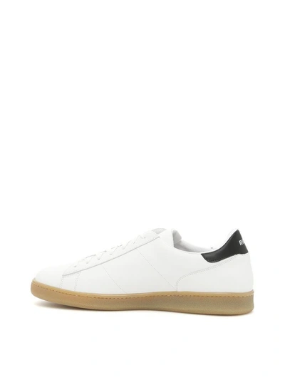 Shop Rov Left Right Leather Sneakers In Bianco Ambra Nero (white)