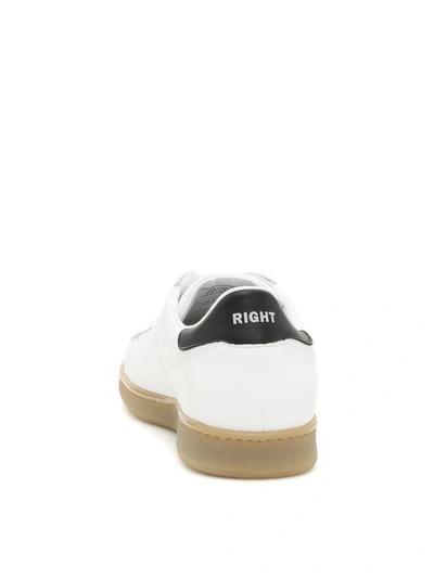 Shop Rov Left Right Leather Sneakers In Bianco Ambra Nero (white)