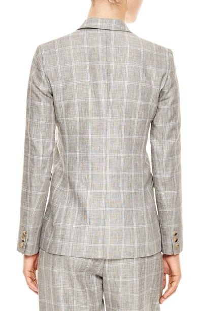 Shop Sandro Gris Double Breasted Jacket In Grey