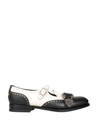 Shop Gucci Queercore Brogue Monk Shoes In Nero