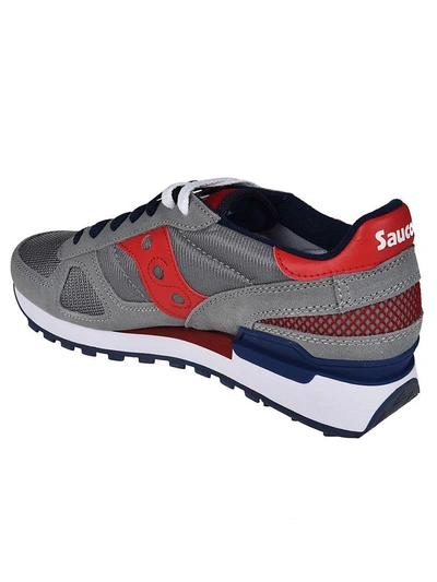 Shop Saucony Shadow Original Sneakers In Grey/red/blue