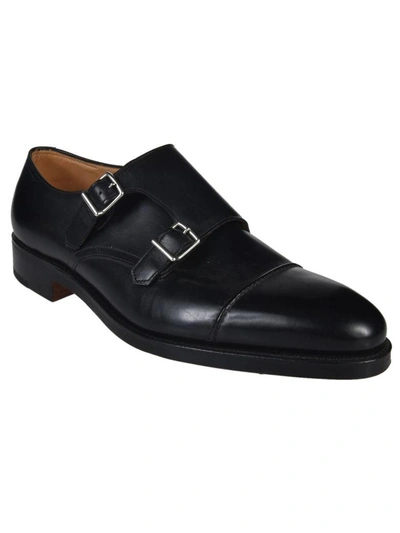 Shop John Lobb William Monk Shoes In Black