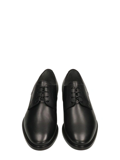 Shop Lanvin Black Leather Derby