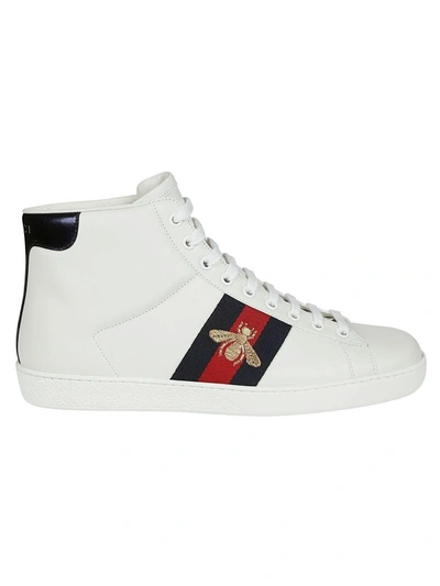 Shop Gucci Ace High-top Sneakers In White