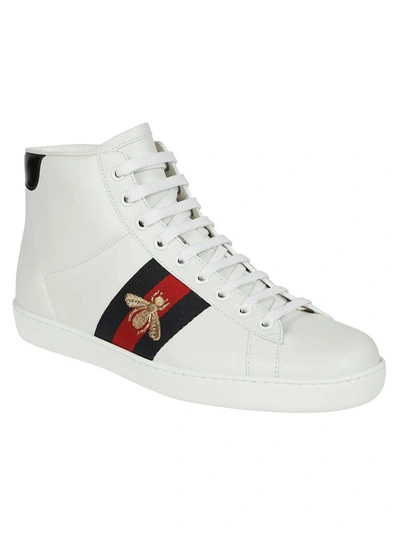 Shop Gucci Ace High-top Sneakers In White