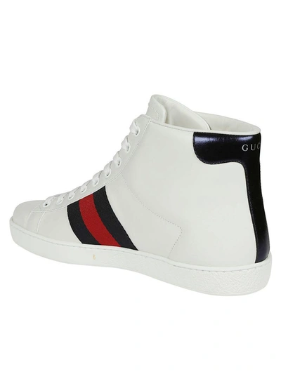 Shop Gucci Ace High-top Sneakers In White