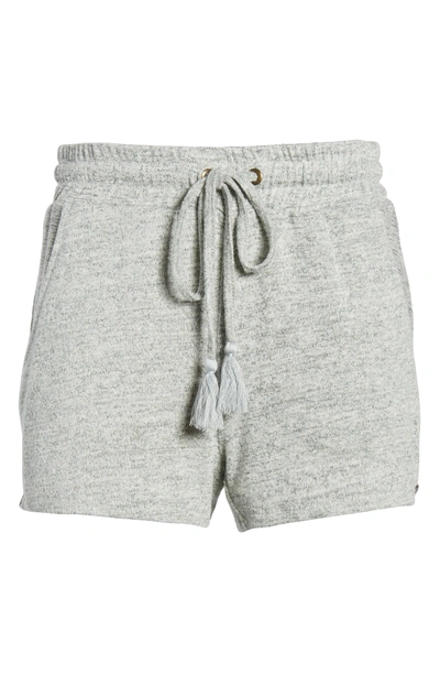 Shop Roxy Cozy Chill Drawstring Shorts In Olive Heather