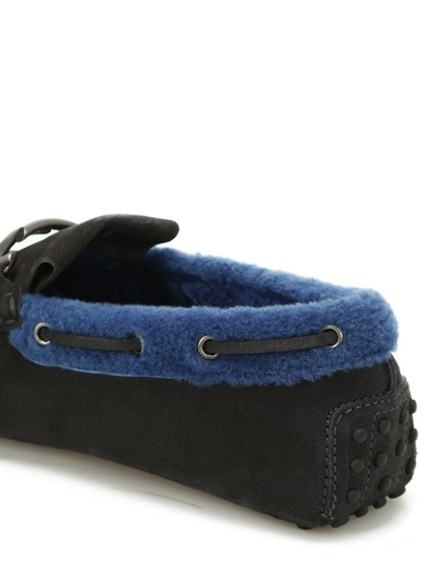Shop Tod's Loafers In Hematite+electric Blue