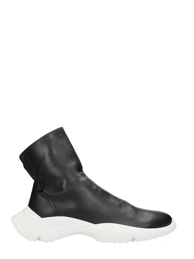 Shop Cinzia Araia Sublim Black Leather Sneakers