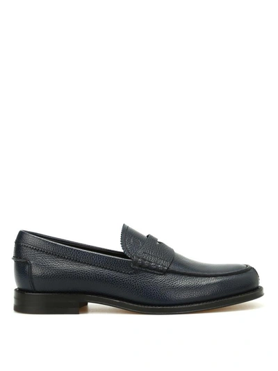 Shop Tod's Moccasin In Leather In Blue
