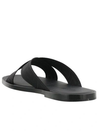 Shop Versace Sandal In Black