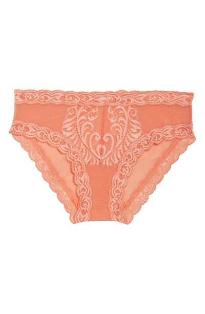 Shop Natori Feathers Hipster Briefs In Coral Reef/ Creamsicle