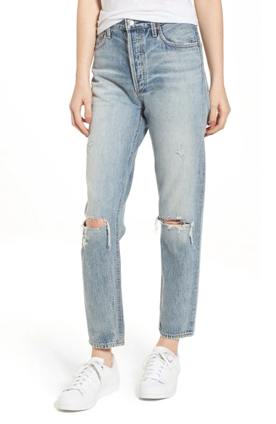 Shop Agolde Jamie High Waist Ankle Jeans In Resolution