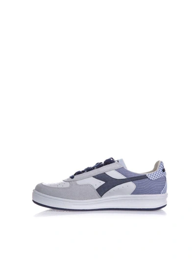 Shop Diadora B.elite Suede & Techno Fabric Sneakers In White-bluette