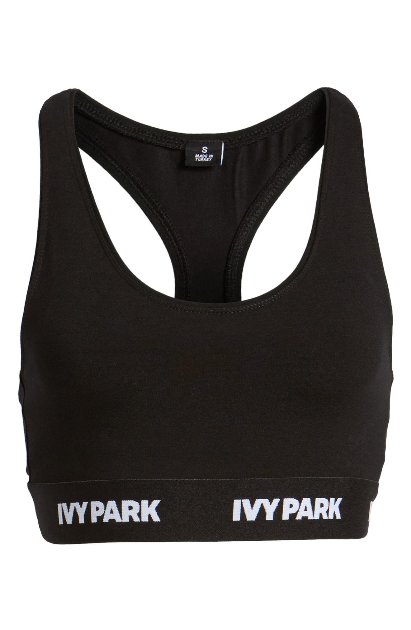 Ivy Park Logo Soft Touch Sports Bra In Black | ModeSens