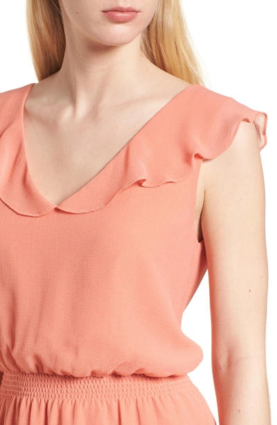 Shop Cupcakes And Cashmere Iniko Blouson Dress In Spring Coral