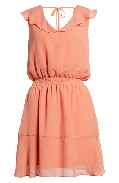 Shop Cupcakes And Cashmere Iniko Blouson Dress In Spring Coral