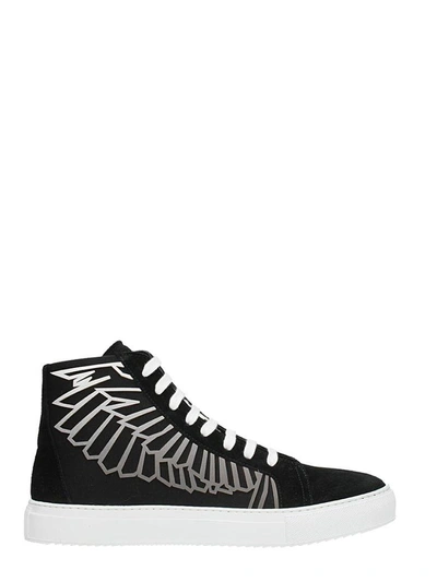 Shop Marcelo Burlon County Of Milan Wings Coralie Black Suede Sneakers