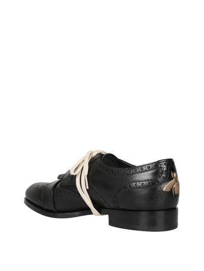 Shop Gucci Queercore Leather Brogue Shoe In Nero