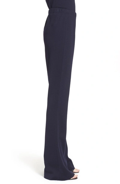 Shop St. John Kasia Milano Knit Bootcut Pants In Navy