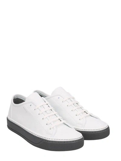 Shop Lanvin Low Top Sneakers White Leather