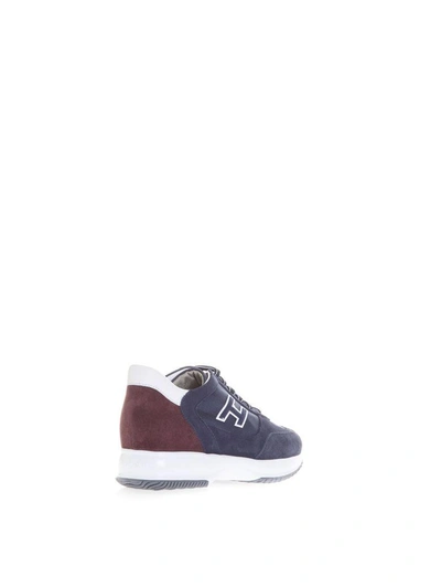 Shop Hogan Interactive Nylon & Suede Sneakers In Blue