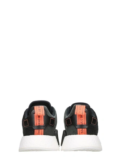 Shop Adidas Originals Nmd R2 Black Fabric Sneakers