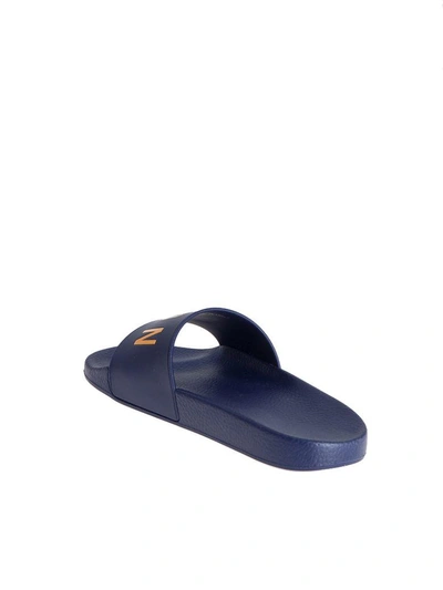 Shop Dsquared2 Icon Rubber Sandal In Blue - Orange