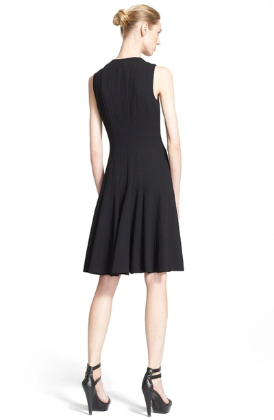 Akris Sleeveless Zip-front Seamed A-line Dress In Black